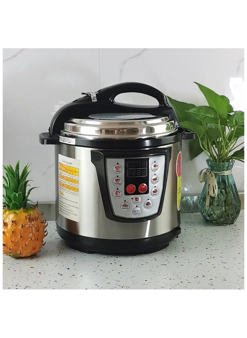 6L Digital Smart Pressure Cooker & Stainless Steel Rice Cooker – Electric Pressure Cooker with Multi-Function Cooking, Easy-to-Use, Fast Cooking & Energy Efficient