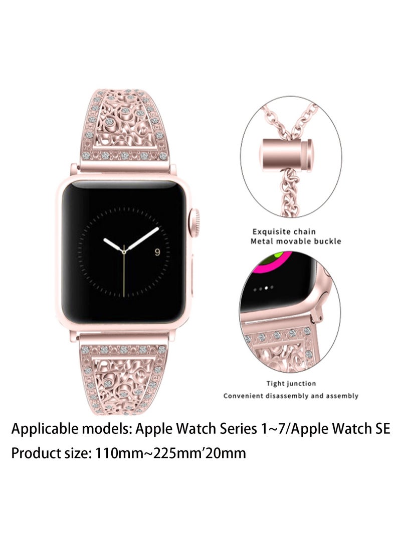 Rose Pink 42/44/45/49mm Universally Compatible With Apple Watch, Suitable For Both Men And Women, Silicone Watch Strap Wristband Compatible With Iwatch Series 1~7/Iwatch Se