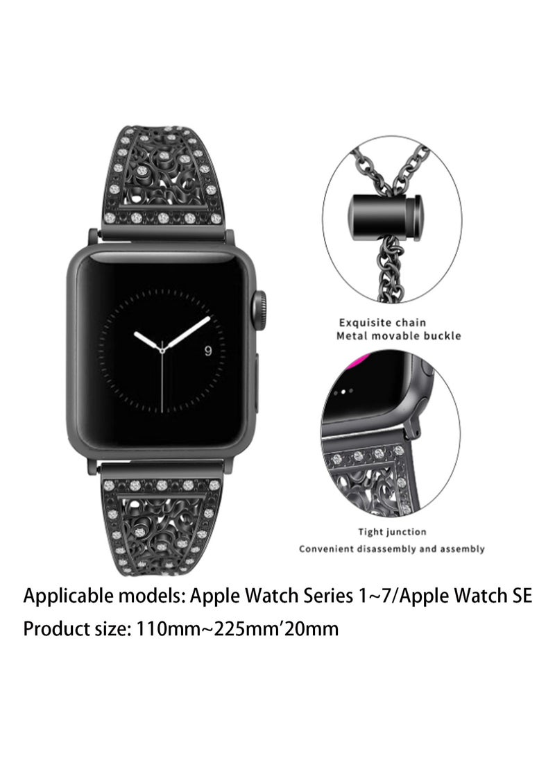 Black 38/40/41mm Universal Compatible With Apple Watch, Suitable For Both Men And Women, Silicone Watch Strap Wristband Compatible With Iwatch Series 1~7/Iwatch Se