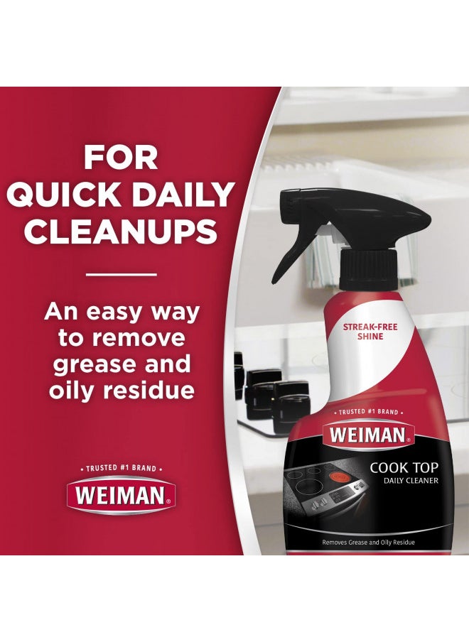 Weiman Cooktop Daily Cleaner & Polish For Ceramic, Glass, Induction Stovetops - 2 Pack