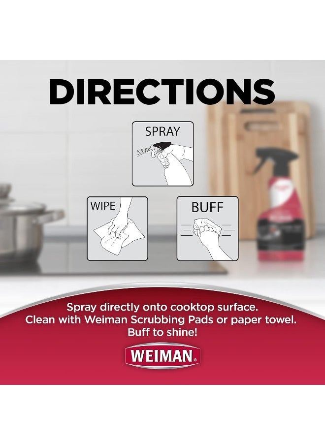 Weiman Cooktop Daily Cleaner & Polish For Ceramic, Glass, Induction Stovetops - 2 Pack