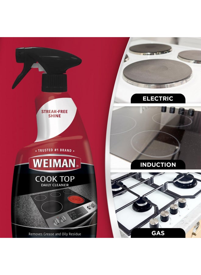 Weiman Cooktop Daily Cleaner & Polish For Ceramic, Glass, Induction Stovetops - 2 Pack