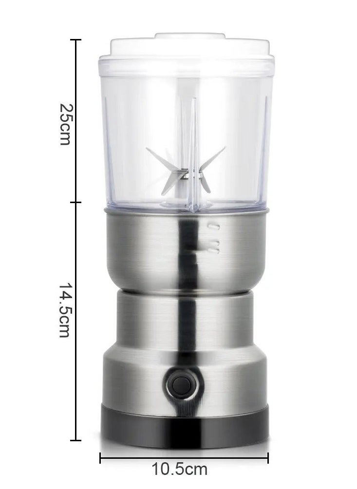 Electric Coffee Grinder 2-in-1 Multifunctional Grinder Machine for Coffee, Spices, Nuts, Grains & Cereals – Portable Blender and Juicer for Kitchen, Compact & Powerful