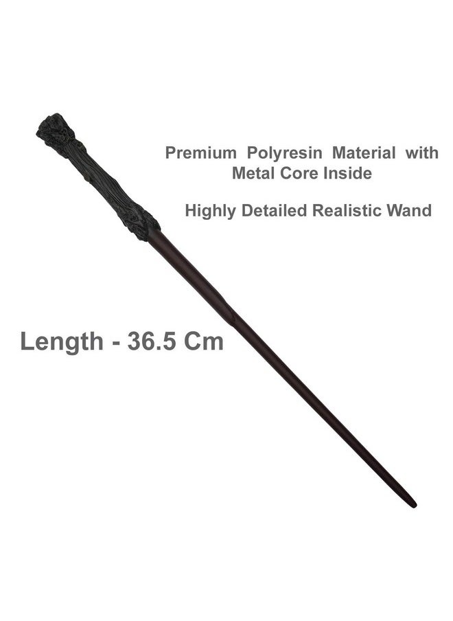 Premium Polyresin & Metal Magic Wand Wizard Sorcerer’S Wand With Ribbon Box, Style 02