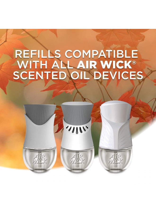 Air Wick Plug in Scented Oil Refill, 5 Ct, Fresh Pine and Juniper, Air Freshener, Essential Oils, Fall Scent, Fall décor