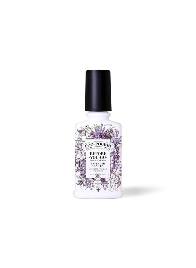 Poo-Pourri Before-You-Go Toilet Spray, Lavender Vanilla, 4 Fl Oz - Lavender, Vanilla and Citrus