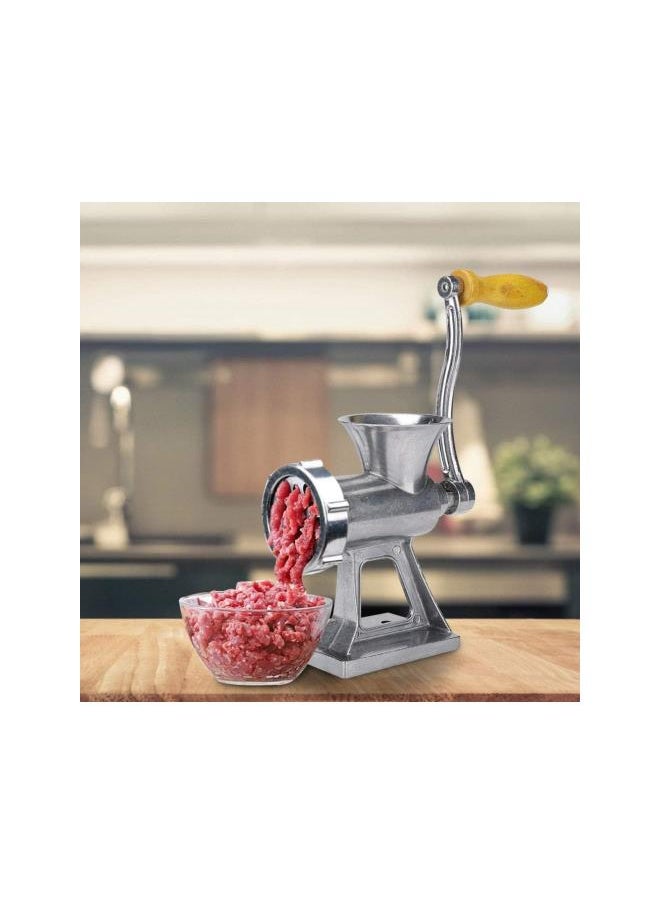 Manual Meat Grinder, Stainless Steel Hand Crank Meat Processor Grinding Machine Ground Beef Chopper with Sausage Stuffer for Home Kitchen