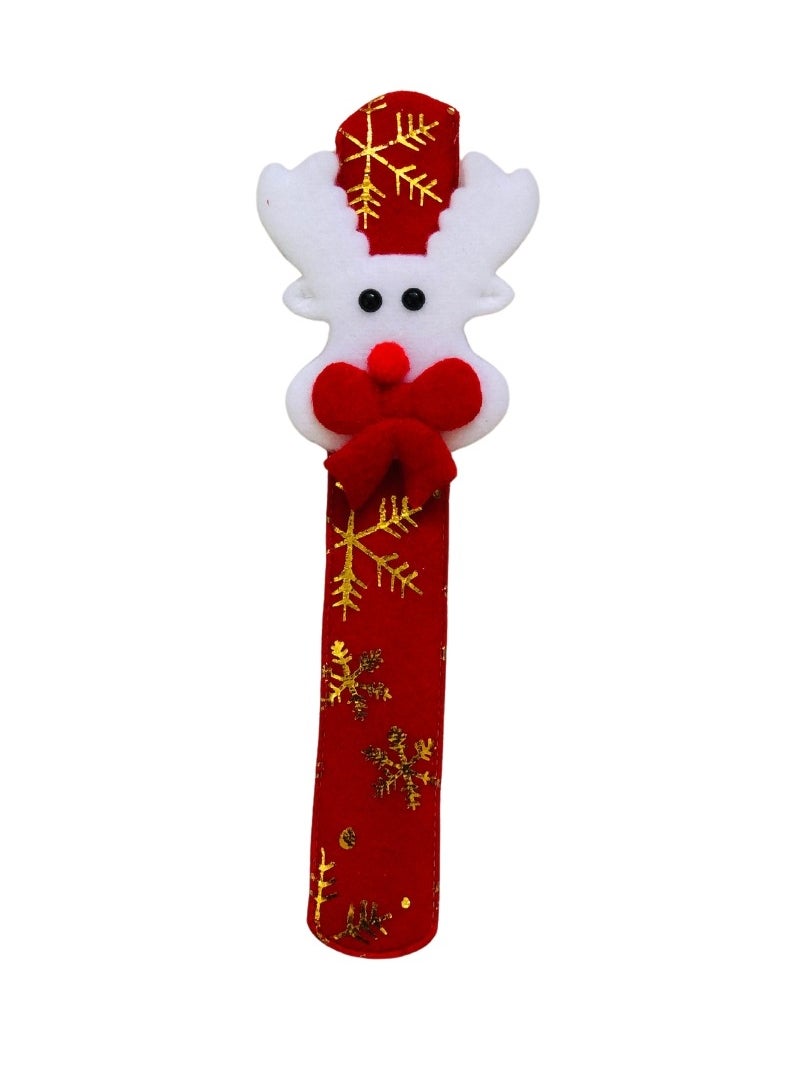 6-Piece Christmas Decoration Costume | Christmas Combo | 2 Fluffy Adult Santa Hat | 1 Fluffy Kids Santa Hat | 3 Slap Bracelets | Christmas Gifts | Christmas | Christmas Decor