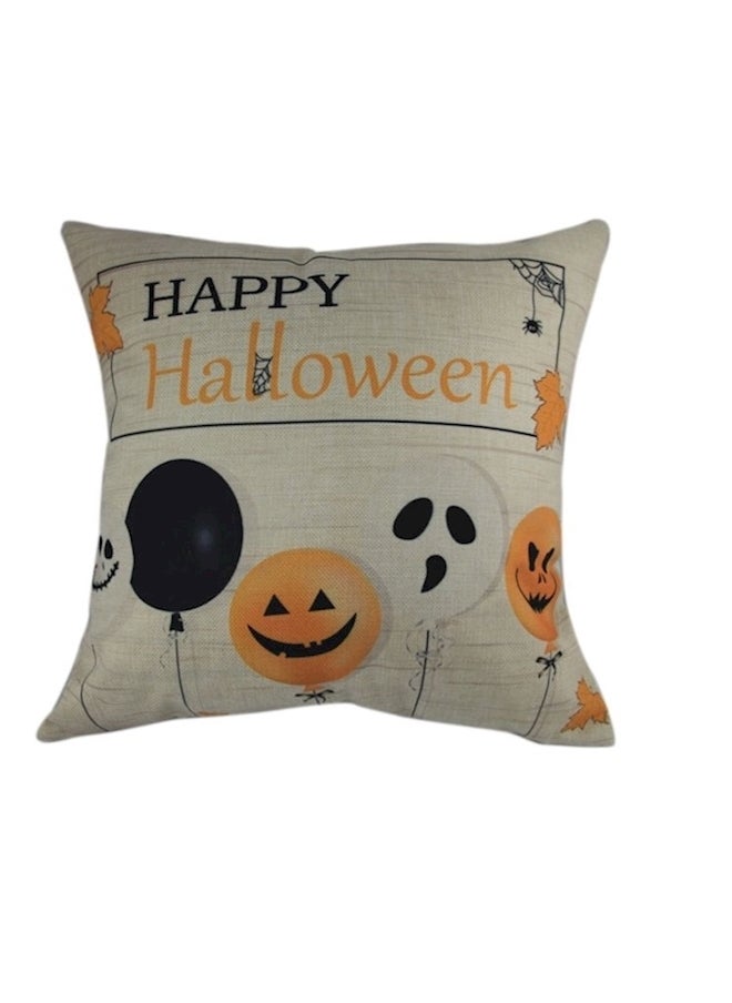 Print Balloon Pumpkin Head Whole Cushion Cover Multicolour 45x45cm