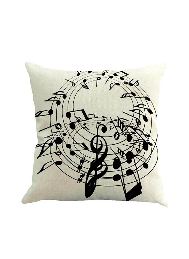 Musical Note Soft Cushion Cover Multicolour 45x45cm