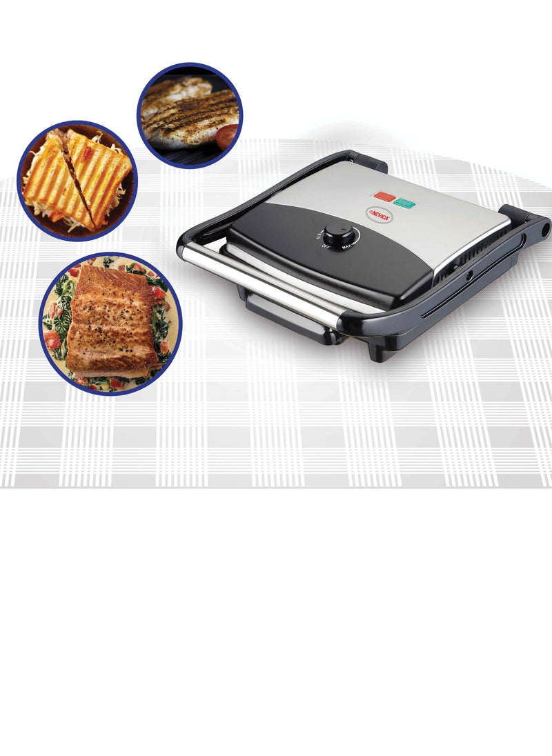 Nevica Multi Purpose Contact Grill & Panini Maker -1500W  NV-665CG White