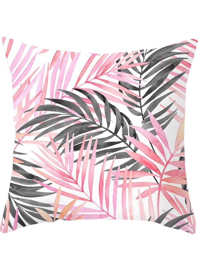 Leaves Printed Cushion Cover Multicolour 45x45cm