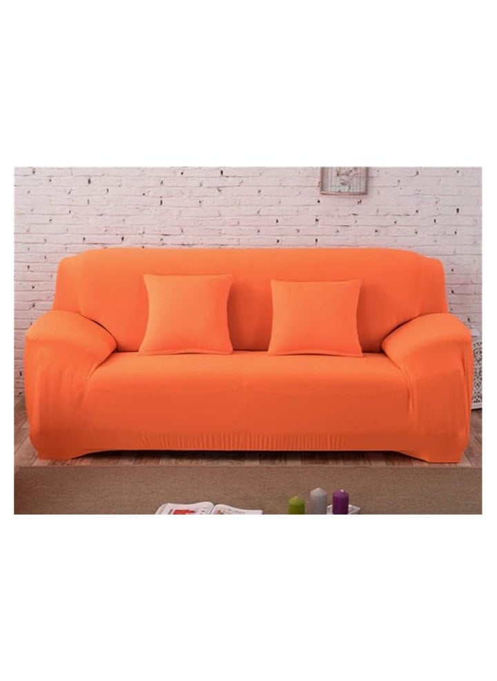 Generic Three Seater Sofa Cover, Orange, 195-230 cm