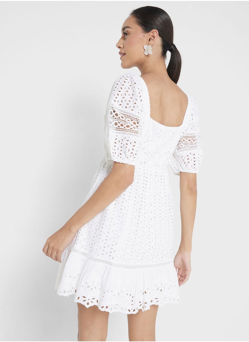 Puff Sleeve Tiered Dress