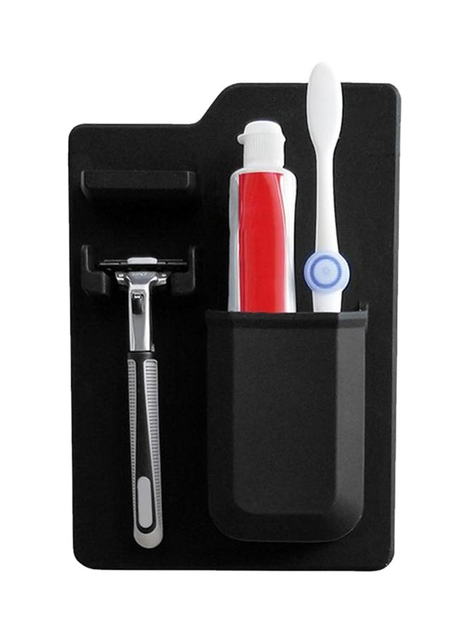 Toothbrush Toothpaste Shaver Holder Black 5.7 x 8.5inch