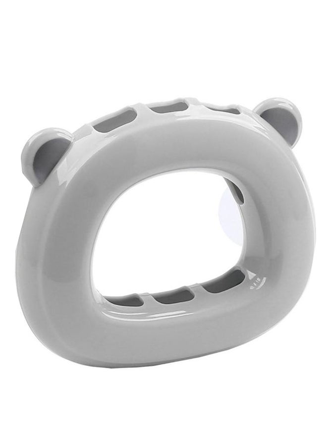 Suction Cup Bear Shape Toothbrush Holder Grey 14x4.5x11cm