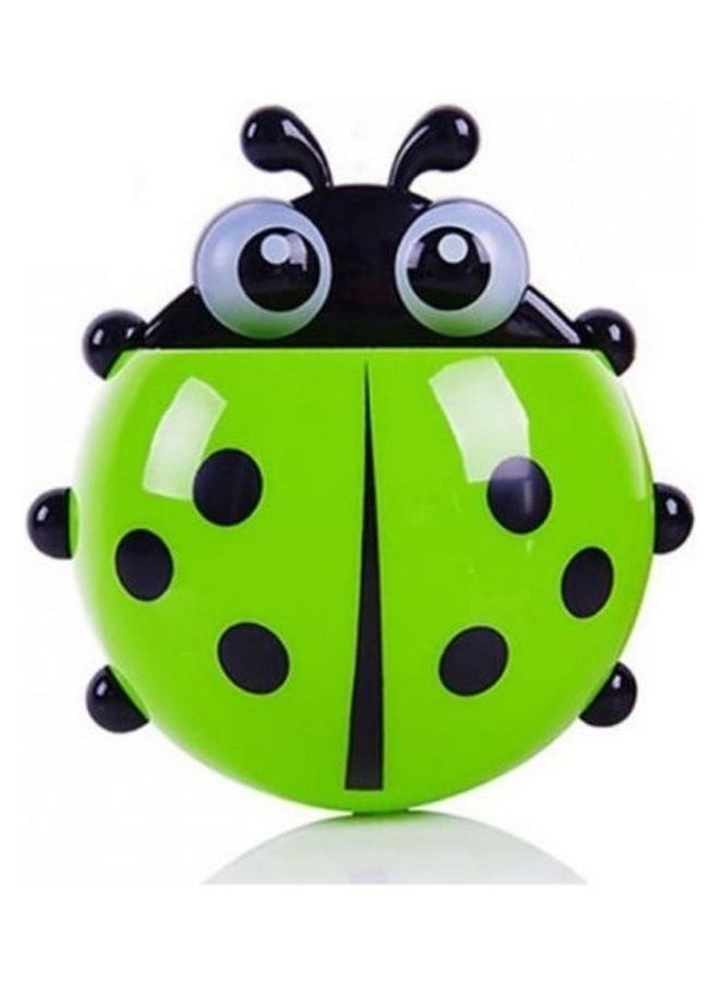 Ladybug Plsatic Toothbrushes Holder Green/Black 14.2cm