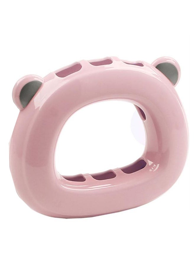 Suction Cup Bear Shape Toothbrush Holder Pink 14x4.5x11cm