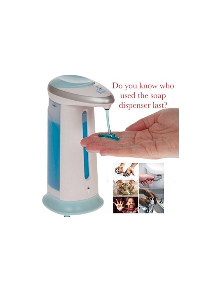 Touchless Automatic Soap Dispenser - Countertop Liquid Dispenser with Waterproof Base, Ideal for Kitchen & Bathroom, Supports Soap, Lotion & Sanitizer, Light-Up & Chime Technology - Cheerful Gifts Soap Magic