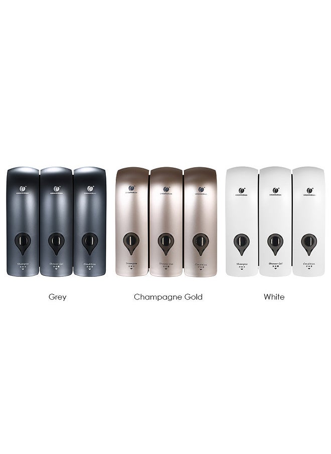 Manual Soap Dispenser, Wall Mounted Liquid Shampoo Box, Shower Gel Hand Soap Dispensers, for Kitchen Bathroom Home Hotel