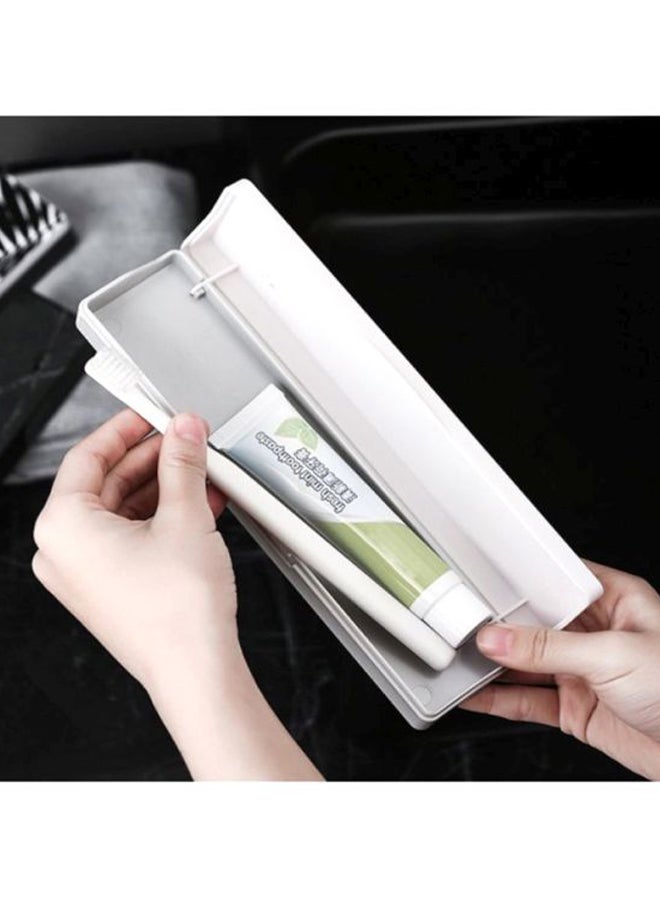 Portable Travel Toothbrush Holder White/Black 21.5x2.6x2cm