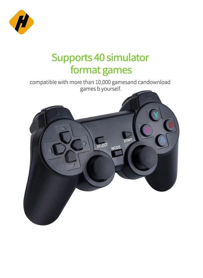 Classic M8 Game Stick 4K Game Console with Two 2.4G Wireless Gamepads Dual Players HDMI Output Built in 3500 Classic Games Compatible with Android TV/PC/Laptop/Projector