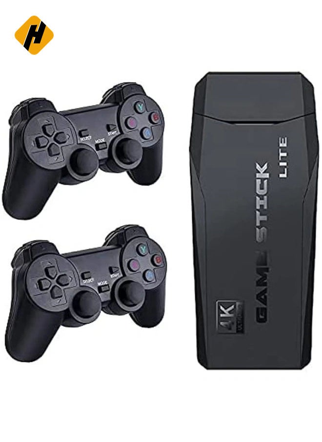 Retro Game Console with Dual Wireless Controllers Plug & Play Video Game Stick Built in 3500/10000+ Games, 9 Classic Emulators, TV 4K High Definition HDMI Output