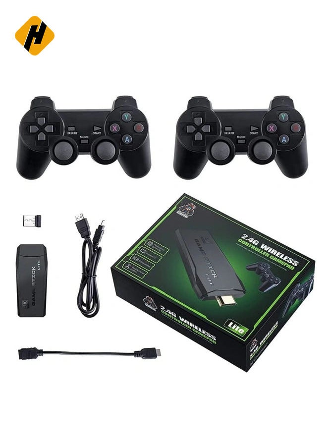 Retro Game Console with Dual Wireless Controllers Plug & Play Video Game Stick Built in 3500/10000+ Games, 9 Classic Emulators, TV 4K High Definition HDMI Output