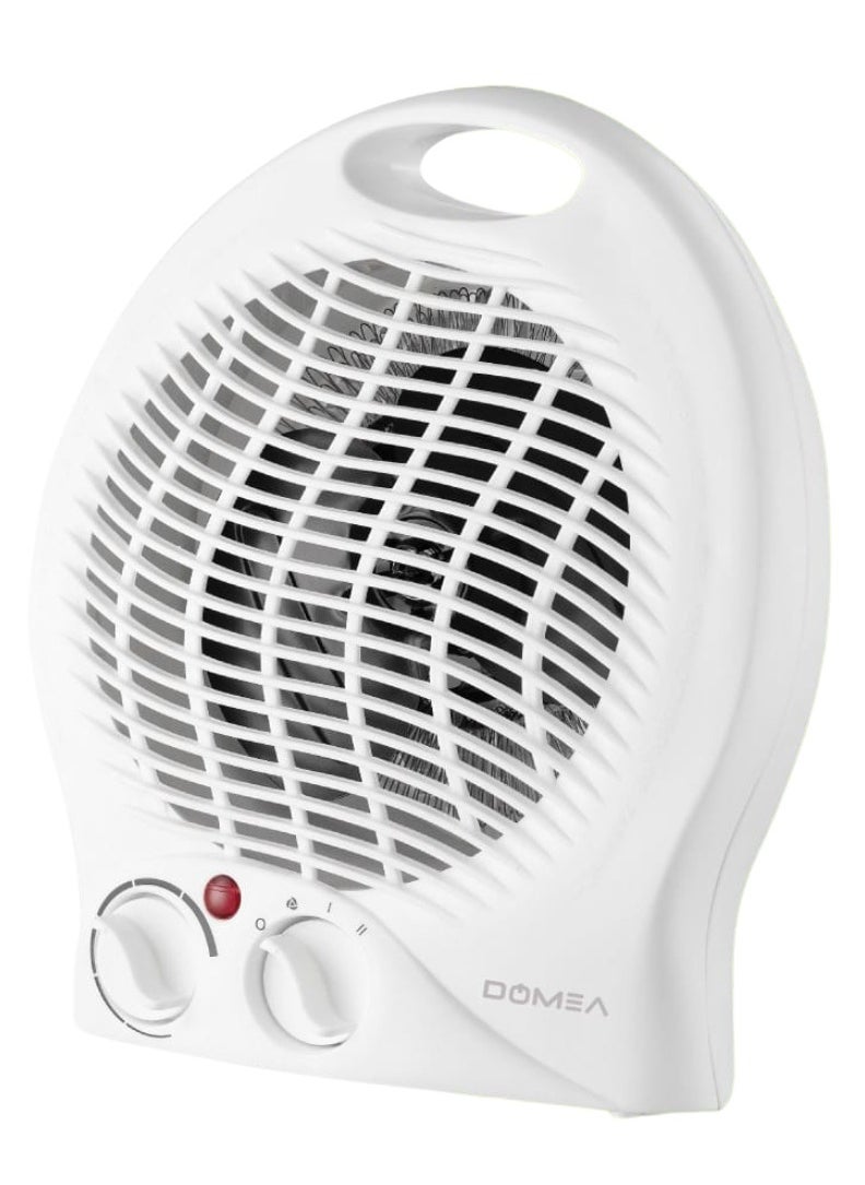 DOMEA Electric Fan Heater 2000 W, For Home/Flat/Office, With 2 Heat Settings, Fan/Warm/Hot Function, Thermostat Control, Overheat Protection, Easy To Handle