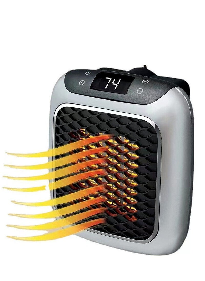 Portable Plug in Mini Wall Space Heater - Digital, Timer Personal Heater Fan