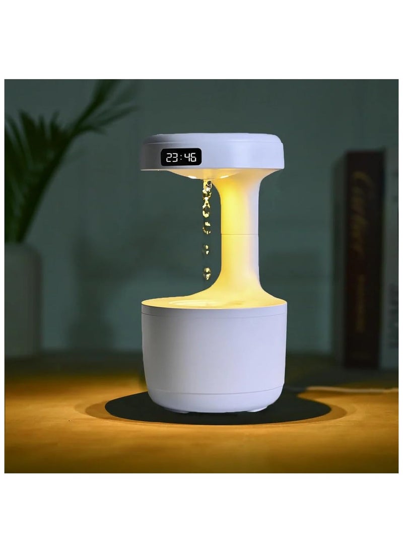 800ml Anti-Gravity Ultrasonic Cool Mist Air Humidifier, Silent Portable Humidifier with LED Display, 8-Hour Timer, and Air Purifier Function for Bedroom, Office, or Home Use