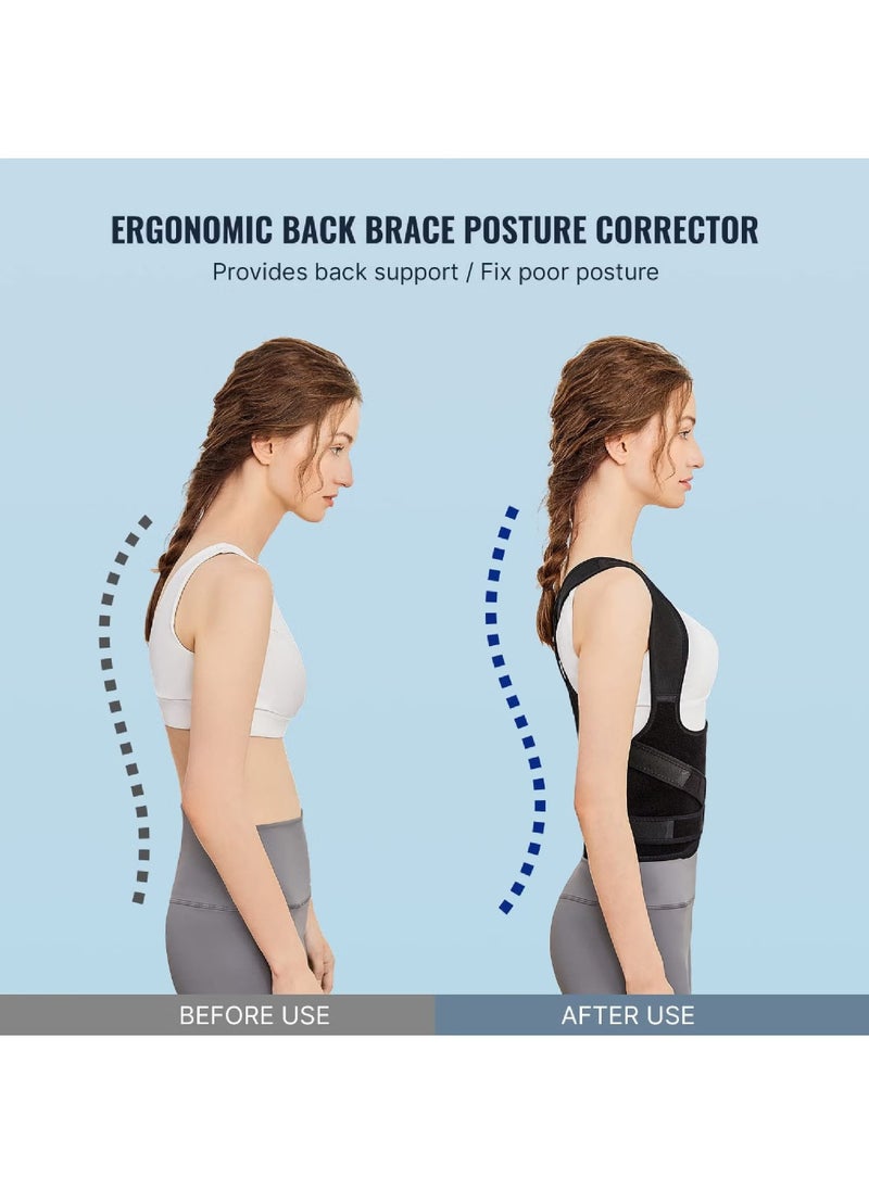 Back Brace and Posture Corrector for Women and Men Back Straightener Posture Corrector Scoliosis and Hunchback Correction Back Pain Spine Corrector Support Adjustable Posture Trainer