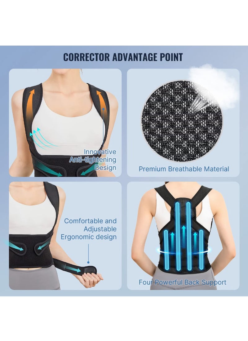 Back Brace and Posture Corrector for Women and Men Back Straightener Posture Corrector Scoliosis and Hunchback Correction Back Pain Spine Corrector Support Adjustable Posture Trainer