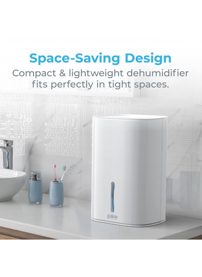 Pure Enrichment® PureDry Mini Dehumidifier - Compact Water Tank Eliminates 300ml/day in Excess Moisture from Closets, Bathrooms, Boats, Kitchens and Other Small Rooms and Living Spaces