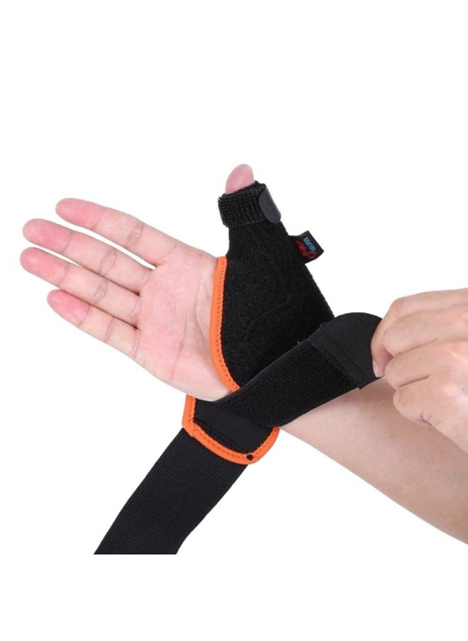 Wrist Support For Women Men Pain Relief Wrist Thumb Splint Brace Protector Wrist Fracture Supports Right And Left Carpel Tunnel (Right, Black Orange)