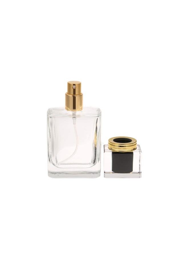 50ml Portable Metal Empty Perfume Bottles for Travel, 10 x 5.3 x 3.1cm / 3.9 x 2.1 x 1.2in(Black)