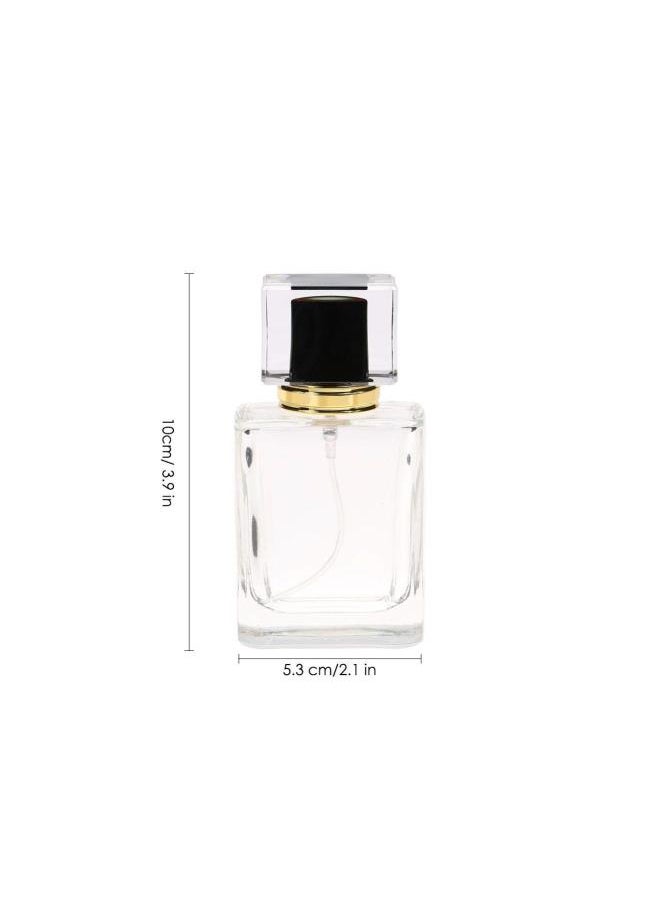 50ml Portable Metal Empty Perfume Bottles for Travel, 10 x 5.3 x 3.1cm / 3.9 x 2.1 x 1.2in(Black)