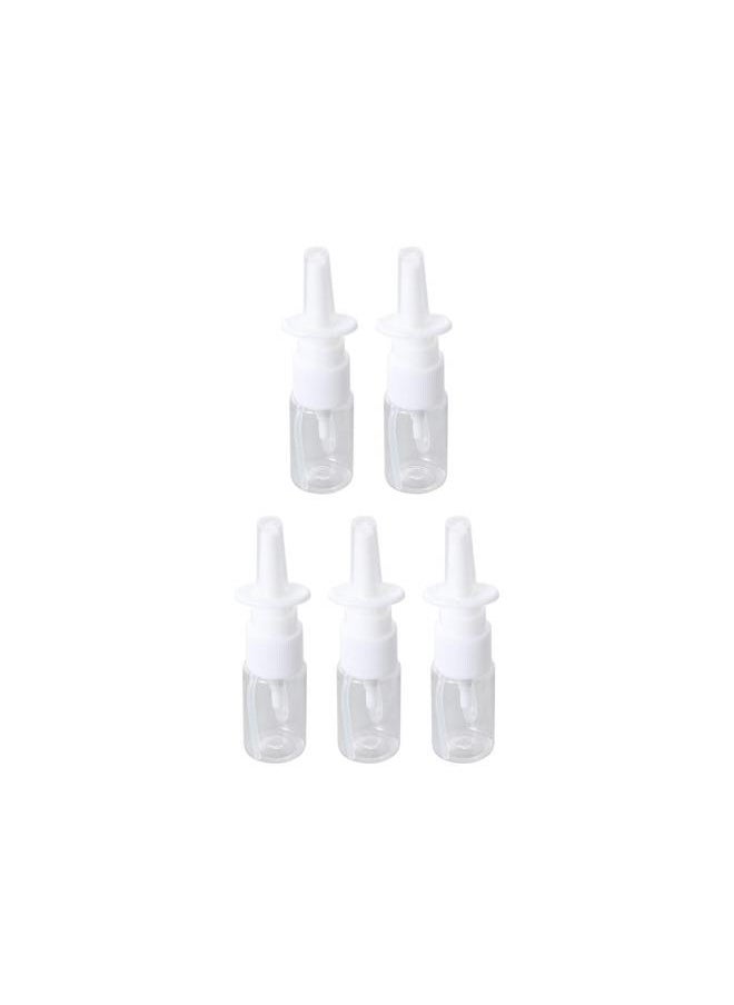 5 Pcs Empty Refillable Nasal Spray Bottles Pump Sprayer Mist Nose Spray Refillable Bottle For Saline Water Wash Applications