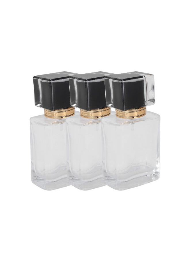 50ml Perfume Bottle - Glass Spray Perfume Bottle with Spray Applicator Empty Atomizer Bottle Perfume Refillable Bottle Liquid Container Transparent Perfume Spray Perfume Atomizer Bottle(02)