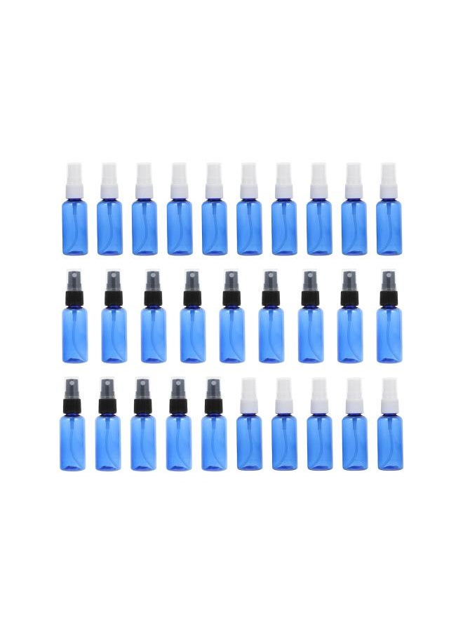 30Pcs Fine Mist Mini Spray Bottles 50ml Empty Cosmetic Refillable Travel Containers Hair Spray Bottle Sprayer for Perfume Skincare Makeup Lotion Black Blue White