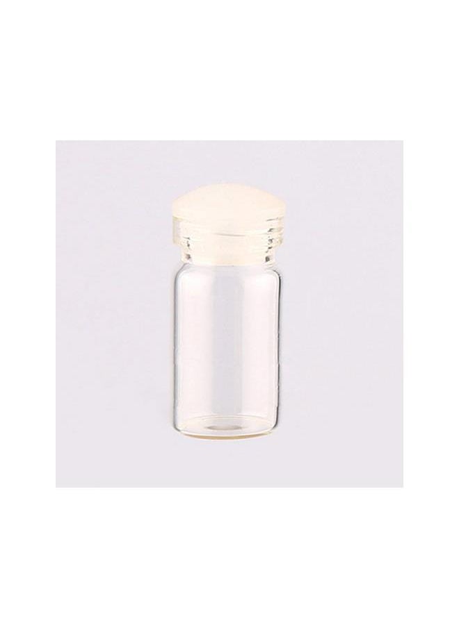 50Pcs Mini Glass Bottles Small Clear Bottles 0.5ml Glass Vials with Silicone Plug for Wedding Favors DIY Art Crafts Decoration(Assorted Color)