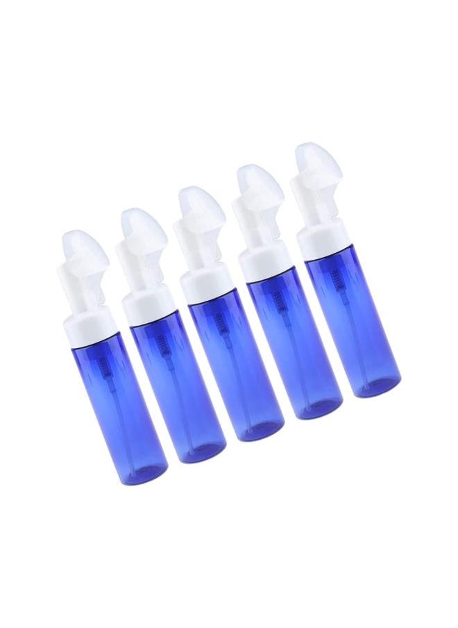 5Pcs 200 ML Refillable Foaming Bottles Empty Blue Foam Pump Bottle Dispenser for Shampoo Shower Travel