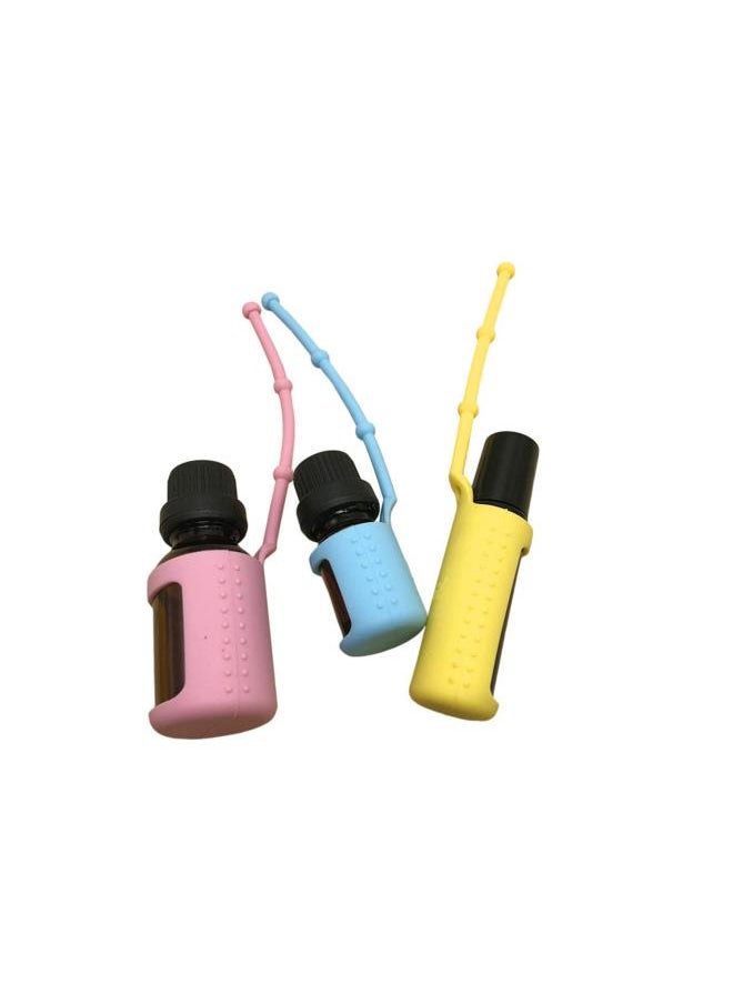 Essential Oil Cover 6pcs Roller Bottle Cover Silicone Adjustable 10ml Essential Oil Bottle Perfume Container Roll on Bottle Carrying Holder(WITHOUT Bottle) Roller Bottle Cover