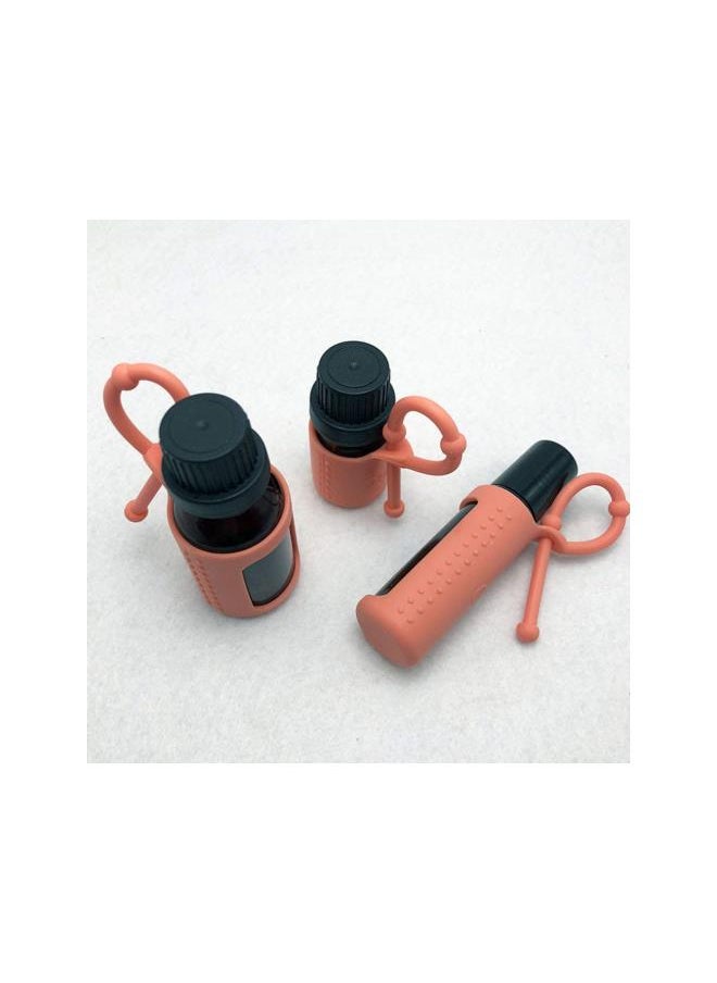 Essential Oil Cover 6pcs Roller Bottle Cover Silicone Adjustable 10ml Essential Oil Bottle Perfume Container Roll on Bottle Carrying Holder(WITHOUT Bottle) Roller Bottle Cover