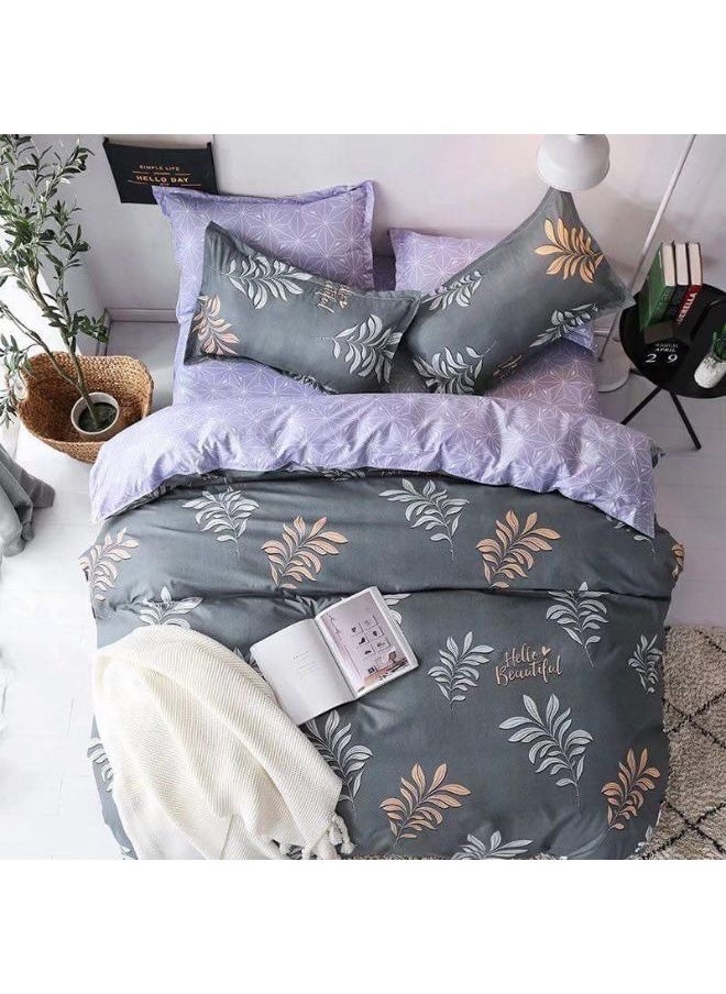 Bed Sheet Set Microfiber Bedding Bedding Sheets & Pillowcases Deep Pockets Easy Fit Breathable & Cooling Sheets 4 Piece Single Size Duvet Cover 120*200+25cm Multicolor