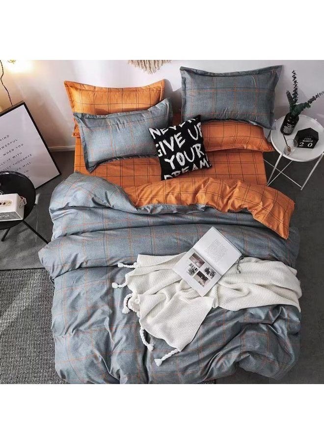 King Size Duvet Cover Set - Hotel Luxury 6 Pcs Bedding Set - Extra Soft and Deep Pockets - Breathable & Cooling Sheet - Wrinkle Free - Include Duvet Cover With Fitted Sheet and 4x Pillowcases