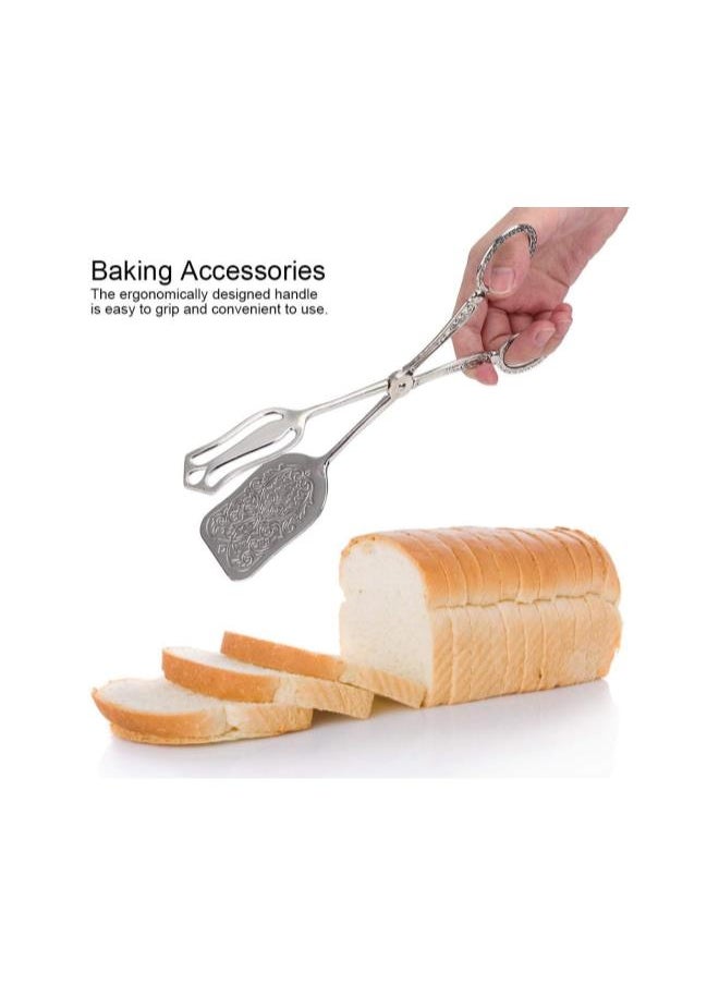 Zinc Alloy Serving Salad Buffet Food Tongs for Serving Food Bread Cake