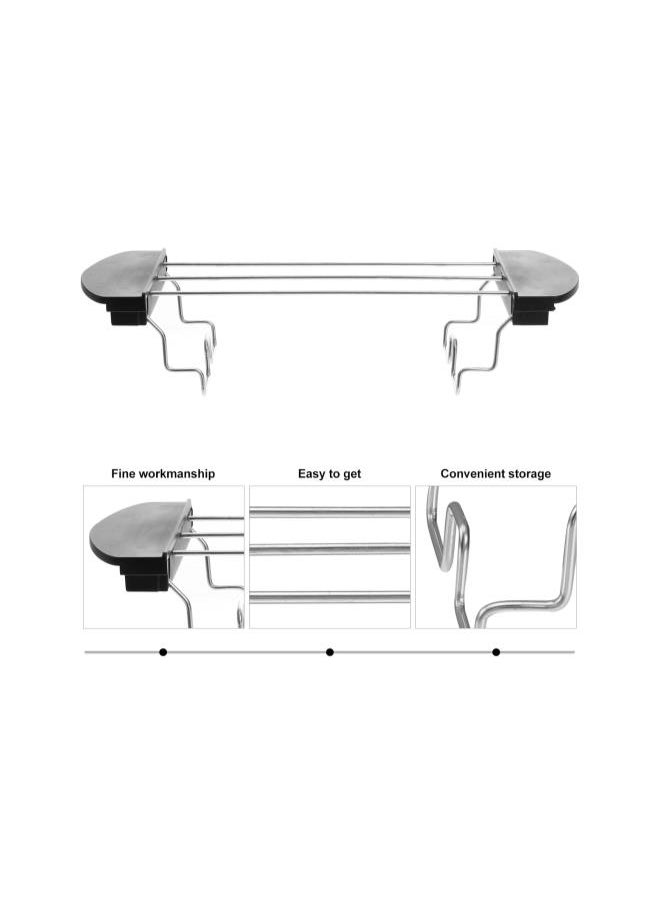 Toaster Warming Rack Stainless Steel Sandwich Racks Bread Toast Rack Bread Loaf Slice Holder Grill Warming Racks Toaster Accessories for Home Kitchen 26cm