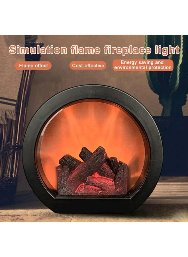 FAM Fireplace LED Electric Fireplace Lantern – Artificial LED Fireplace – Christmas Home Decoration – Fireplace Lamp Ornament