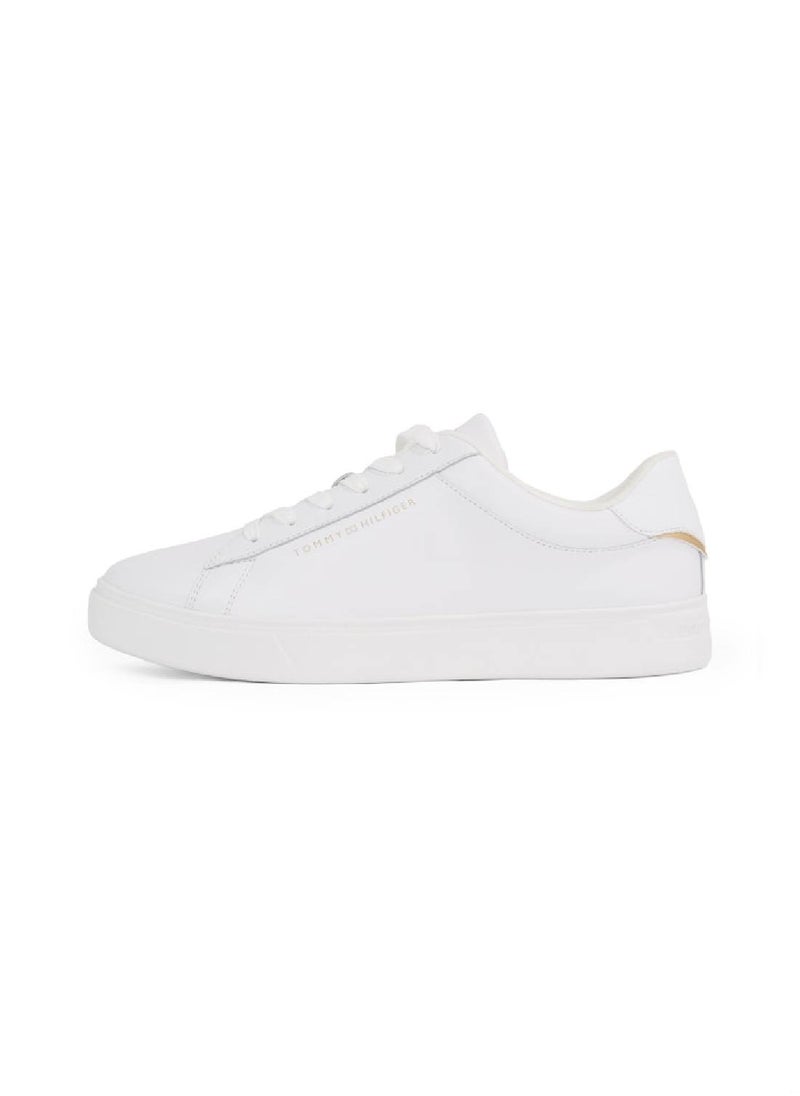 Women's Essential Court Trainers - Leather, White